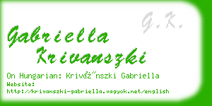 gabriella krivanszki business card